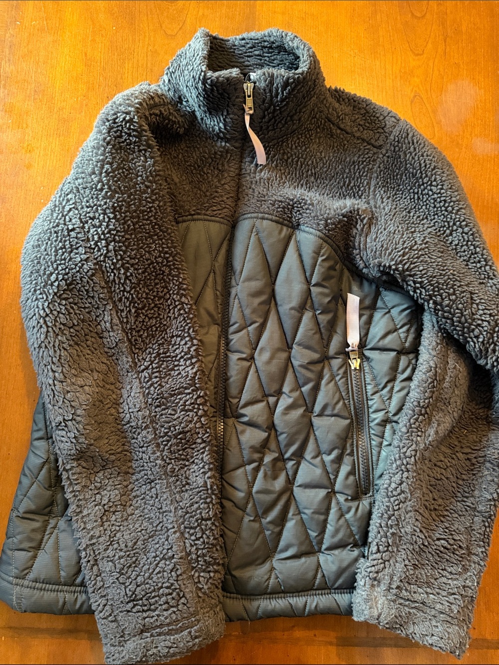 Patagonia Gray Quilted & Sherpa Puffer Jacket
